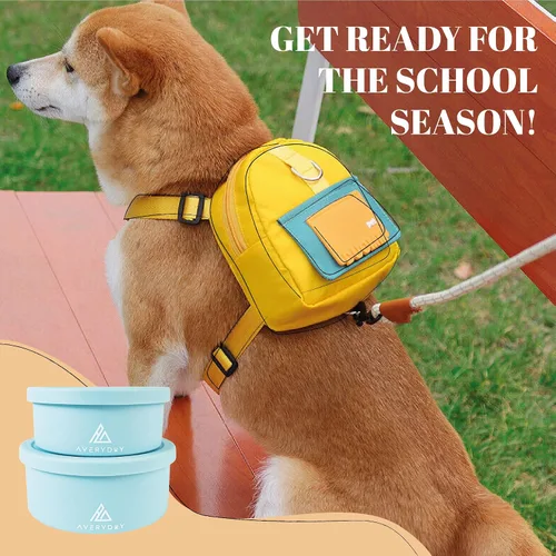Miniatura 7 de AVERYDAY Cuencos de viaje para perros de 30 onzas con tapas, cuencos portátiles 2 en 1 para alimentos y agua, cuenco de agua y comida para perros