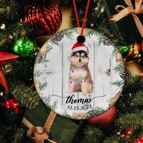 Miniatura 4 de Prezzy Adorno personalizado de Aussiedor para la primera Navidad, corona divertida 2023, decoración del árbol de Navidad, regalos de recuerdo
