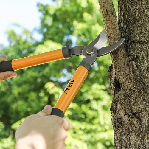Miniatura 6 de AIRAJ Tijeras de Podar Bypass para Jardinería Tijeras de Jardín de 16 Pulgadas Hoja de Acero de Alto Carbono SK5 Cortadora de Plantas, Flores