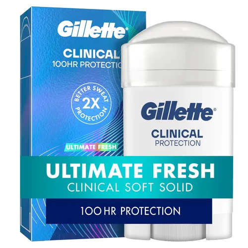 Gillette Antitranspirante clínico y desodorante para hombres, protección contra el sudor y el olor durante 72 horas, frescura de larga duración,