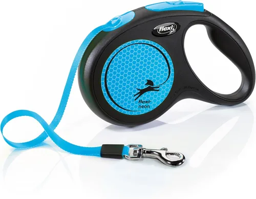Miniatura 3 de Flexi - Correa retráctil de 5 m para perros de hasta 15kgs, pequeña, azul neón