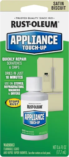Miniatura 12 de Rust-Oleum 203002-6PK Pintura de retoque para electrodomésticos especiales, 0.6 onzas, galletas, paquete de 6 Biscuit