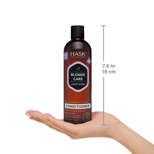 Miniatura 5 de HASK Blonde Care - Juego de champú + acondicionador para cabello rubio, sin sulfatos, sin gluten, vegano, seguro para el color, 12 onzas cada uno