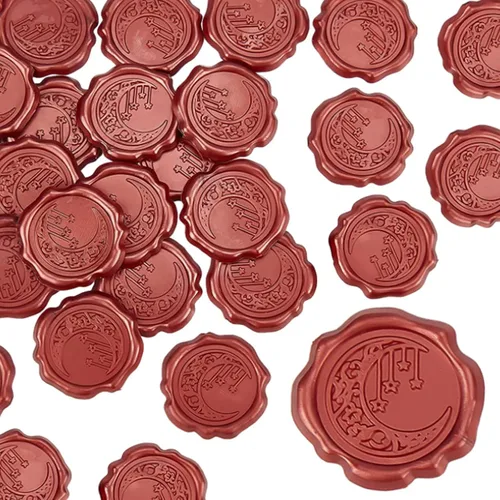 Miniatura 15 de CRASPIRE Calcomanías adhesivas para sellar cera, 25 unidades, estrellas de luna, sellos de cera autoadhesivos, calcomanías decorativas