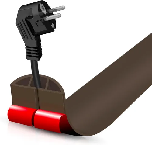 Miniatura 57 de Cubierta autoadhesiva para cables de suelo, gestión de cables de 3.3 pies, protector de tira de extensión para cables, evita tropiezos de cables