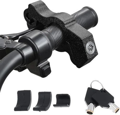 Miniatura 6 de Windance Paquete de 2 cerraduras de seguridad antirrobo para manillar antirrobo para motocicleta con bloqueo de palanca de freno delantero para Negro