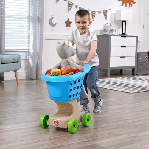 Miniatura 2 de Step2 Carrito de compras Pequeño ayudante para niños, carrito de abarrotes de juego, hecho de plástico duradero, para niños de 2 años en adelante