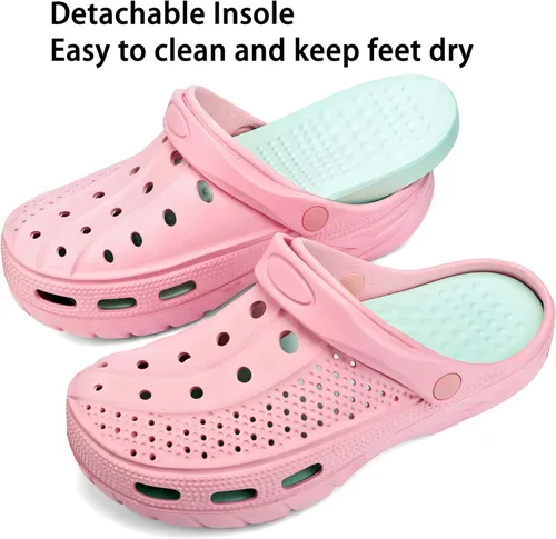 Miniatura 4 de INMINPIN - Zuecos ortopédicos para mujeres y hombres, con soporte de arco, zapatos de jardín, sandalias con fascitis plantar y plantillas de pies