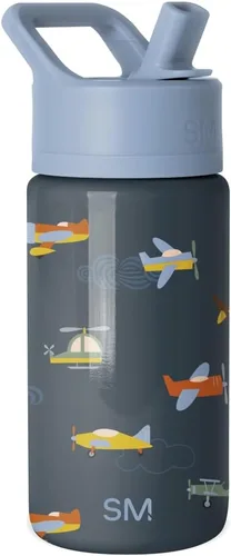 Miniatura 48 de Simple Modern Botella de agua para niños con tapa con pajilla, vaso aislado de acero inoxidable de 14 onzas para niños y a prueba de derrames