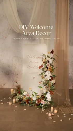 Miniatura 4 de Ling's moment Caja de flores artificiales, tallos de follaje artificial falso, rosas de espuma, dalia de seda, hierba de pampas, flor de tela
