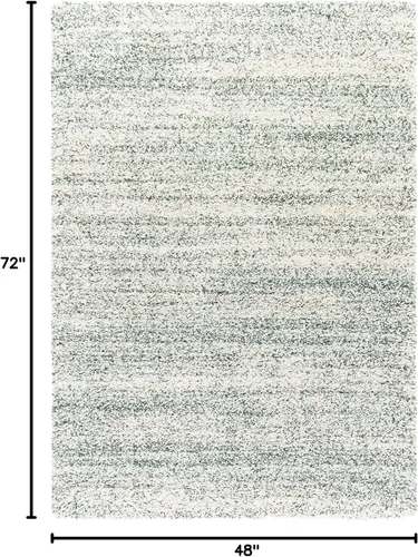 Miniatura 2 de SAFAVIEH Hudson Shag Collection - Alfombra decorativa de 2 x 3 pies, color marfil y azul marino, no desprende pelusa y de fácil cuidado, 2 pulgadas