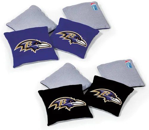 Miniatura 21 de Wild Sports - Bolsas de frijoles de doble cara de fútbol americano profesional de la NFL, 8 unidades, bolsas de lanzamiento de primera calidad
