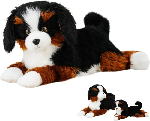 Animal de peluche con peso, cachorro de peluche suave, perro de montaña de Berna, regalo de juguete para niños y adultos, 4.5 libras, 25 pulgadas
