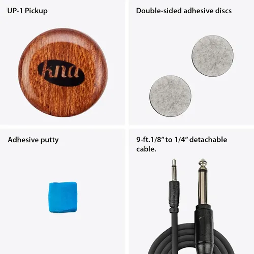 Miniatura 3 de KNA UP-1 Pastilla piezoeléctrica universal adhesiva, tono acústico natural para guitarra, uke, batería, percusión, fácil instalación, pasiva sin