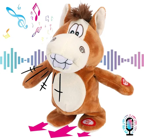 Miniatura 13 de Hopearl Muñeca negra que habla y canta, repite lo que dices, muñeca negra que camina, juguete animado interactivo, eléctrico, regalo de peluche
