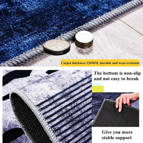 Miniatura 7 de Electric Carpet, Electric Infrared Space Heater w/Adjustable Temperature & Timer, Heated Floor Mat, Foot Heater Pad for Office and Home,80x120cm