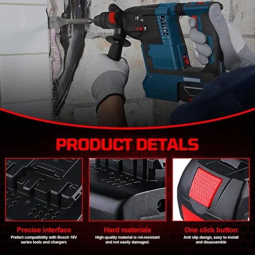 Miniatura 4 de VANON Paquete de 2 baterías de iones de litio BAT609 6000mAh de repuesto para batería Bosch de 18 V BAT618 BAT609 BAT622 BAT609G BAT618G BAT619