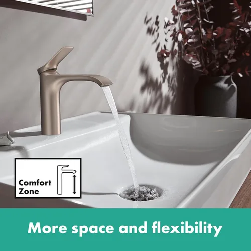 Miniatura 3 de hansgrohe Vivenis 75010821 - Grifo de lavabo de baño de 1.2 GPM, níquel cepillado, 1 agujero, 75010821
