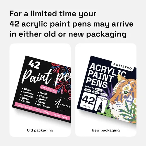 Miniatura 2 de Bolígrafos de pintura acrílica, 42 marcadores de pintura acrílica, bolígrafos de pintura de punta extrafina (0.028 in) – Ideal para pintura