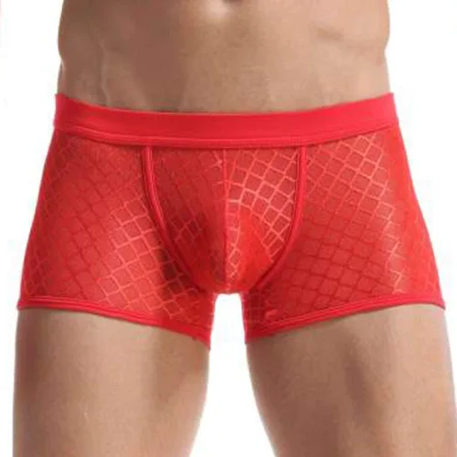 Miniatura 2 de Calzoncillos tipo bóxer para hombre, sin costuras, para hombre, suaves, cómodos, de seda de hielo, de pierna larga