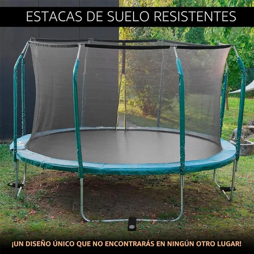 Miniatura 5 de Anclajes para Trampolín de Viento Fuerte Heavy Duty de 12" Juego de 4/6/8 con Correas, Broca de Taladro - Kit de Anclaje para Trampolín - Anclajes