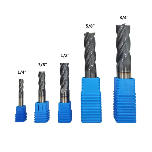 Miniatura 5 de 5 brocas de carburo cuadrado de carburo de 1/4 pulgadas, 3/8 pulgadas, 1/2 pulgadas, 5/8 pulgadas, 3/4 pulgadas, HRC 45 grados de un solo extremo