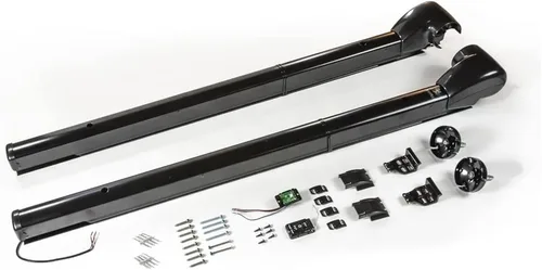 Carefree Compass - Juego de brazos para toldo motorizado eléctrico de 12 V, automático, autonivelante, aluminio duradero, motor incluido, reemplaza