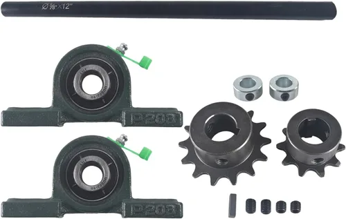 Miniatura 9 de Kit completo de eje de transmisión Go Kart Minibike de 3/4" X 10" cadena #35