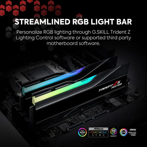 Miniatura 3 de G.SKILL Trident Z5 Neo RGB Series DDR5 RAM (AMD Expo) 32GB (2x16GB) 6000MT/s CL30-38-38-96 1.35V Memoria para computadora de escritorio U-DIMM