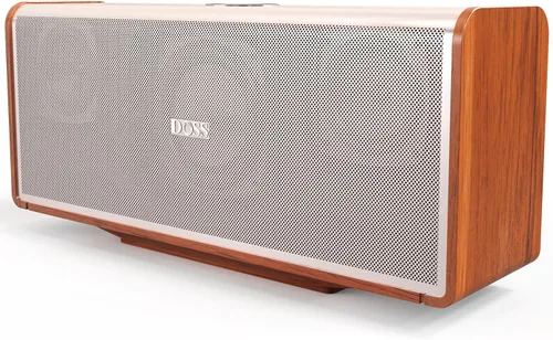 DOSS SoundBox Ultra - Altavoz Bluetooth con audio de 2.1 canales, sonido superior de 80 W con graves profundos, dos tecnologías DSP, tiempo de Dorado