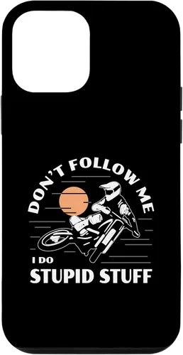 Funda para iPhone 12 Mini Dirtbike Motocross Don't Follow Me Stupid Stuff Dirt Bike