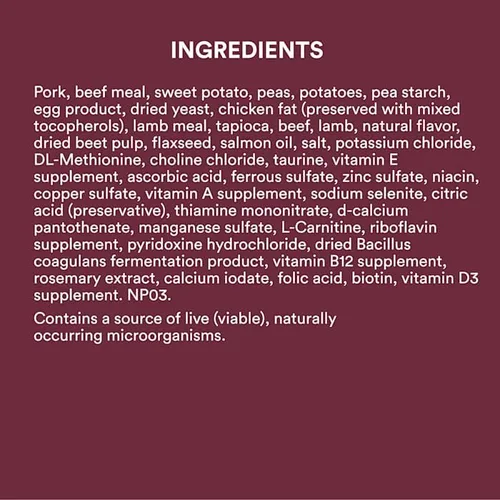 Miniatura 3 de WholeHearted by Petco - Receta de carne de cerdo y cordero sin granos, comida seca para perros, 40 libras.