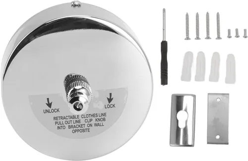 Miniatura 5 de mlida Tendedero de secado de ropa, largo, estable de acero inoxidable, buen rodamiento para uso en exteriores (2.8M)