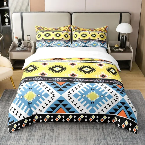 Miniatura 31 de Juego de ropa de cama tamaño King 100% algodón con notas musicales de piano y clave musical, juego de ropa de cama para niños y niñas, diseño retro