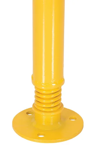Miniatura 2 de Vestil SPBOL-42 Bolardo de acero con resorte con recubrimiento en polvo, acabado amarillo de seguridad, diámetro exterior de 2-1/8 pulgadas, altura