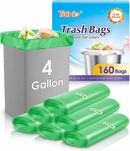 Miniatura 36 de Bolsas de basura fuertes de 1.2 galones, 220 unidades, bolsas de basura para baño, bolsas de plástico pequeñas para la oficina en casa, cocina, se