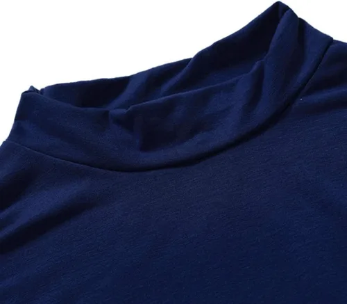 Miniatura 4 de Muscularfit Suéteres casuales para hombre, cuello alto, manga larga, tejido de punto grande y alto, forro polar, suéteres cálidos