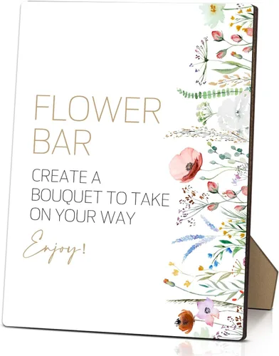 Miniatura 7 de Letrero de madera con soporte, letrero de mesa de 8 x 11 pulgadas para ceremonia y recepción, letrero de cámara de boda, suministros de decoración