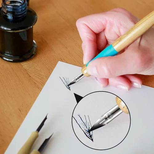 Miniatura 5 de Zonon Juego de 10 puntas de pluma de cómic, modelo G, puntas de caligrafía para repuestos de pluma estilográfica