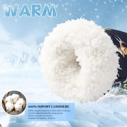 Miniatura 19 de Manoplas con forro polar para bebés, niños y niñas, guantes de invierno para niños pequeños, paquete de 2 pares