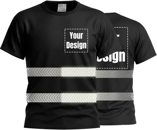 Miniatura 16 de Camiseta Hi Vis con tira reflectante de alta visibilidad, camisetas de seguridad personalizadas para tu logotipo, camisas de trabajo al aire libre
