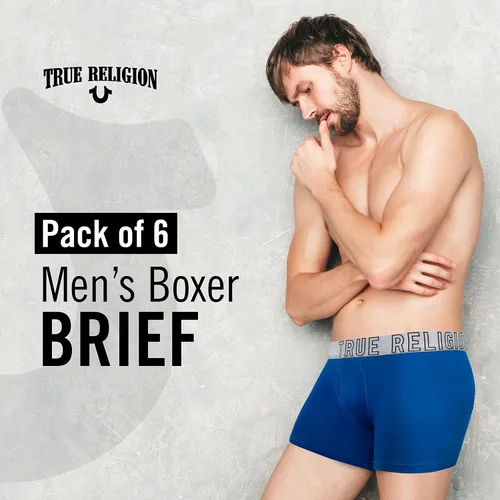 Miniatura 3 de True Religion Calzoncillos tipo bóxer de algodón elástico para hombre, paquete de 6