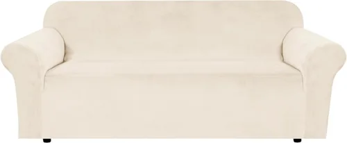 Miniatura 48 de H.VERSAILTEX Funda de terciopelo elástico para sillón, funda para sillón de 1 cojín para sala de estar, funda de muebles hecha de terciopelo grueso