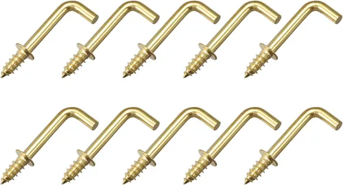 METALLIXITY Ganchos de tornillo para colgar (0.827 in/0.83 pulgadas), 50 unidades, gancho de techo de acero al carbono, ganchos de metal en forma de