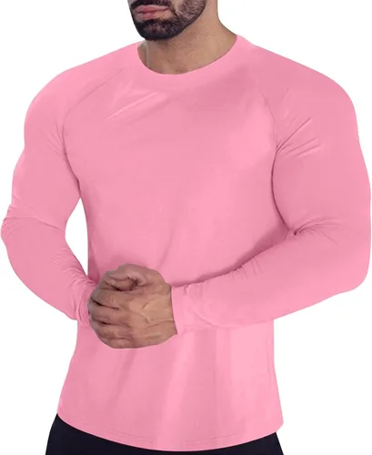 Miniatura 18 de Camisas de compresión atléticas de manga larga para hombre, capa base, camisa de entrenamiento atlético, camisas de compresión, camisetas deportivas