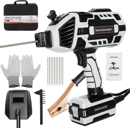 Miniatura 9 de Máquina de soldadura portátil, máquina soldadora de mano de 110 V con inversor IGBT 6 ajuste de corriente variable 20-120 amperios Salida de Verde