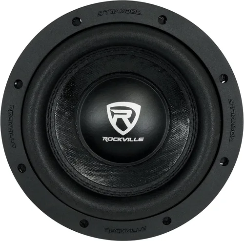 Miniatura 2 de Rockville W8K6D2 V2 1400W Peak / 350W RMS Subwoofer para automóvil de 8 pulgadas, doble 4 ohmios, audio de alta potencia, respuesta de graves