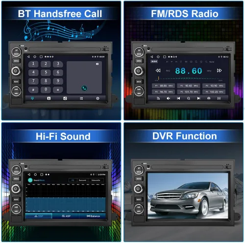 Miniatura 7 de Radio de coche Android 13 compatible con Ford F150 F250 F350 Fusion Edge Explorer Taurus Freestar, audio estéreo para automóvil con CarPlay