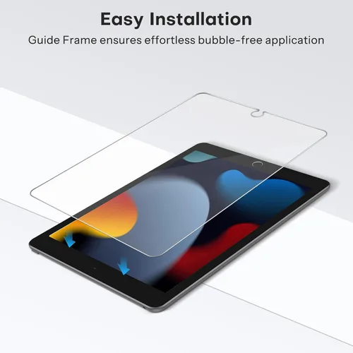 Miniatura 7 de OMOTON Paquete de 2 protectores de pantalla compatibles con iPad de 9ª, 8ª, 7ª generación (10.2 pulgadas, iPad 9/8/7, 2021 y 2020 y 2019) compatible