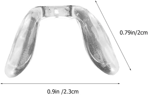 Miniatura 8 de Beavorty Almohadillas nasales antideslizantes de silicona para lentes cómodos de uso, almohadillas de repuesto suaves y duraderas, 4 piezas de 0.90